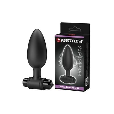 PRETTY LOVE VIBRA BUTT PLUG II BLACK