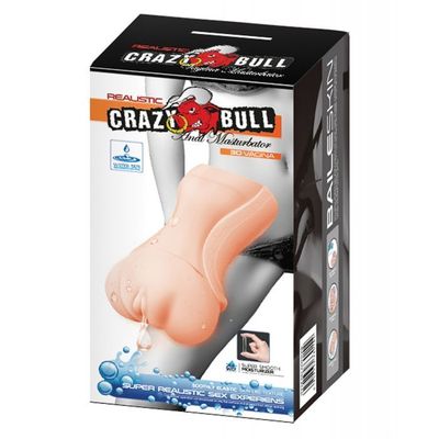 CRAZY BULL NO LUBE REALISTIC MASTURBATOR IVORY
