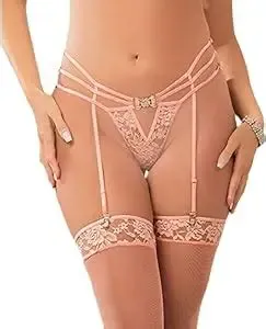2 PD DIAMANTE GARTER THONG AND STOCKINGS