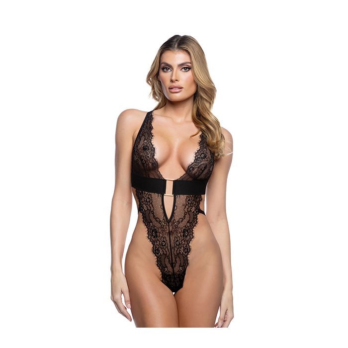 FEVER DREAM CHANTILLY EYELASH LACE AND STRETCH SATIN TEDDY XL