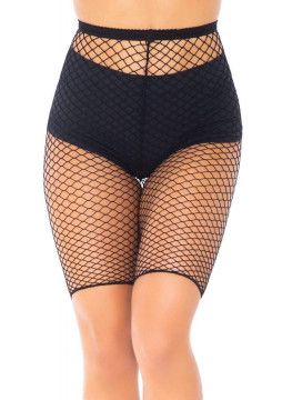 INDUSTRIAL NET FISHNET BIKER SHORTS BLK