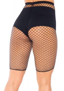 INDUSTRIAL NET FISHNET BIKER SHORTS BLK