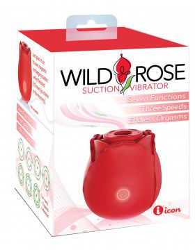 WILD ROSE RECHARGEABLE SILICONE SUCTION VIBE