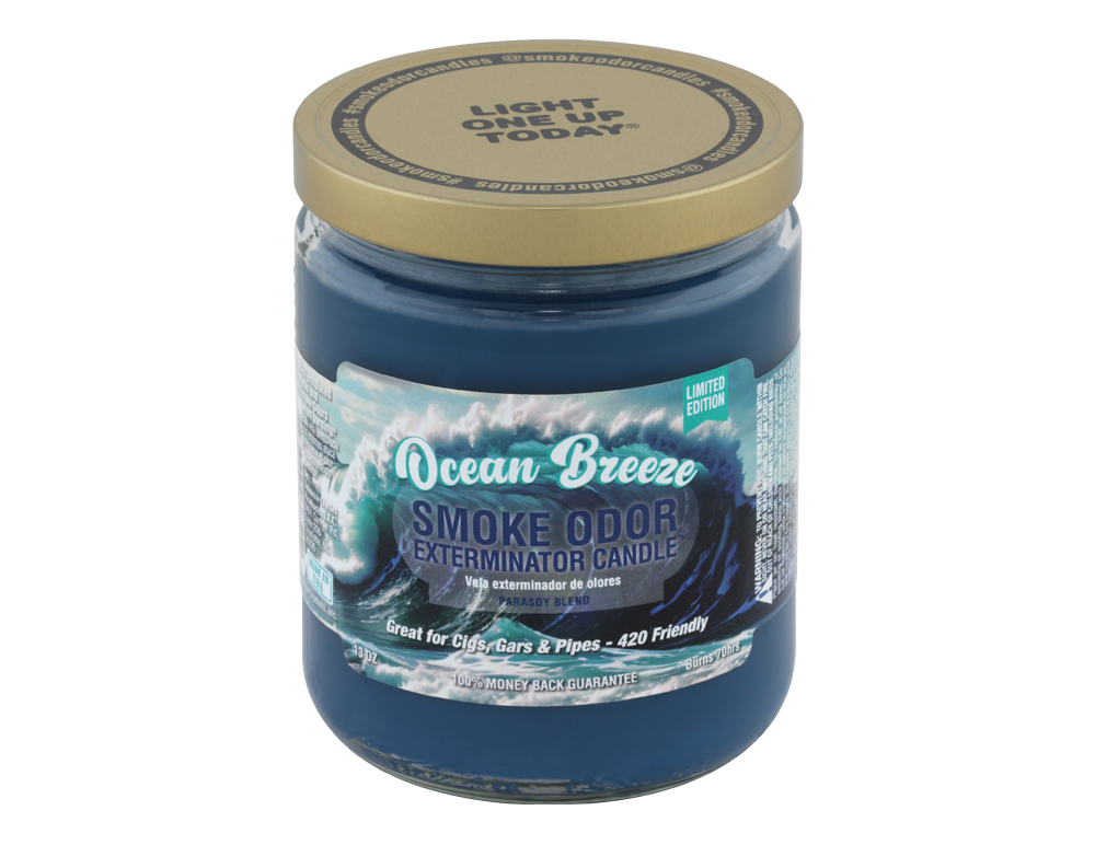SMOKE ODOR CANDLE OCEAN BREEZE