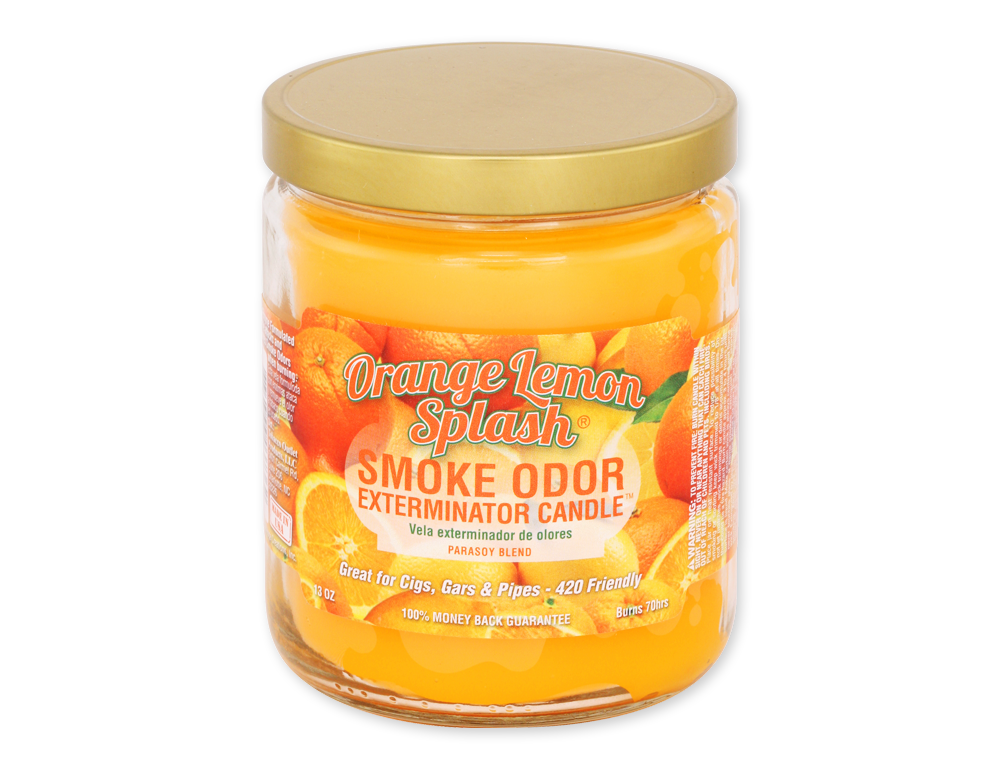 SMOKE ODOR CANDLE ORANGE LEMON SPLASH