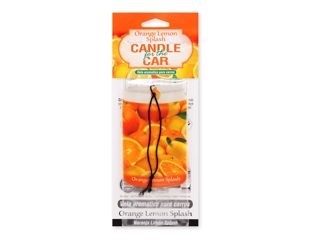 SMOKE ODOR CAR HANGER ORANGE LEMON