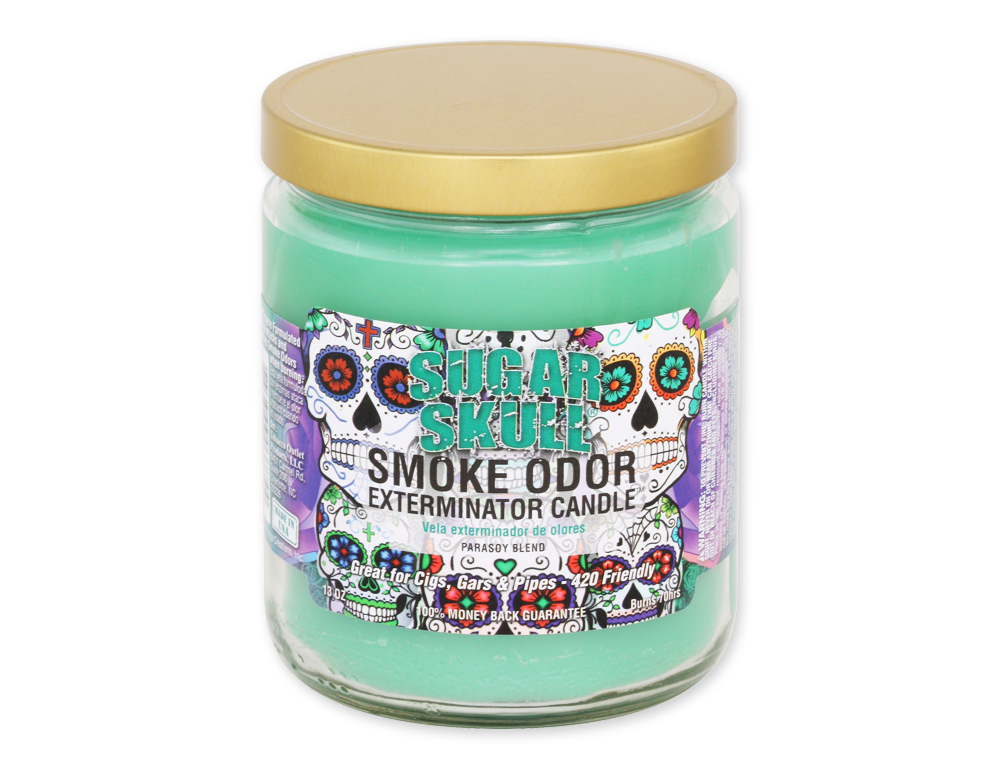 SMOKE ODOR CANDLE SUGAR SKULL