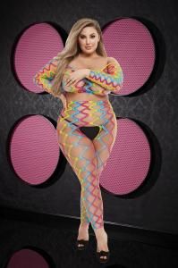 LAPDANCE RAINBOW CROP TOP & PANTS SET QS LAPDANCE RAINBOW CROP TOP & PANTS SET QS