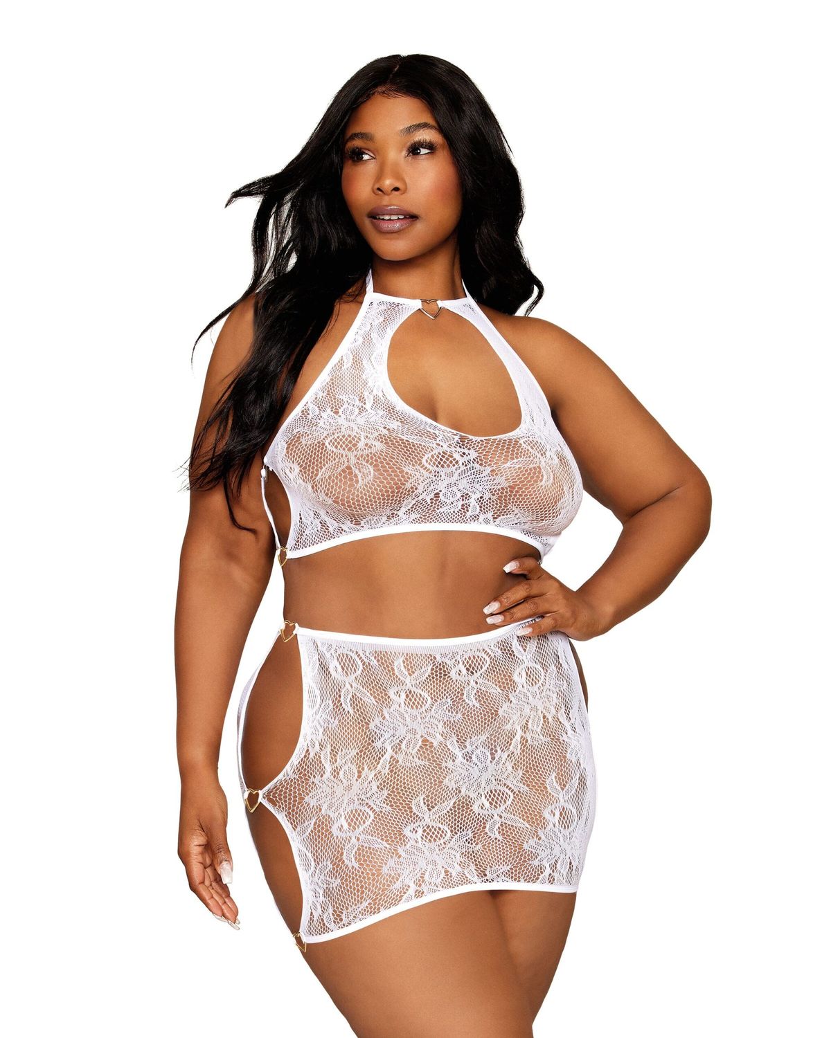 13309X LACE BRALETTE AND MINI SKIRT