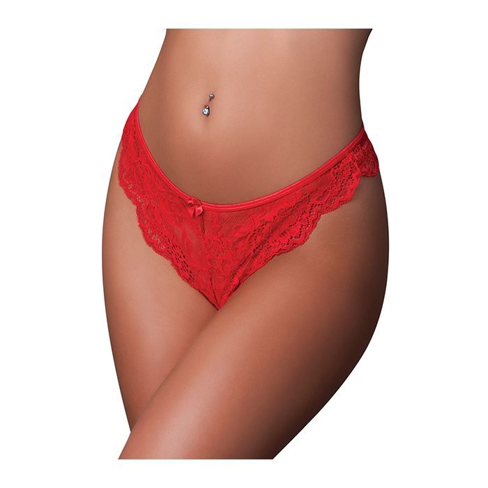 SUGAR HIGH SPLIT CROTCH PANTY RED L/XL SUGAR HIGH SPLIT CROTCH PANTY RED L/XL