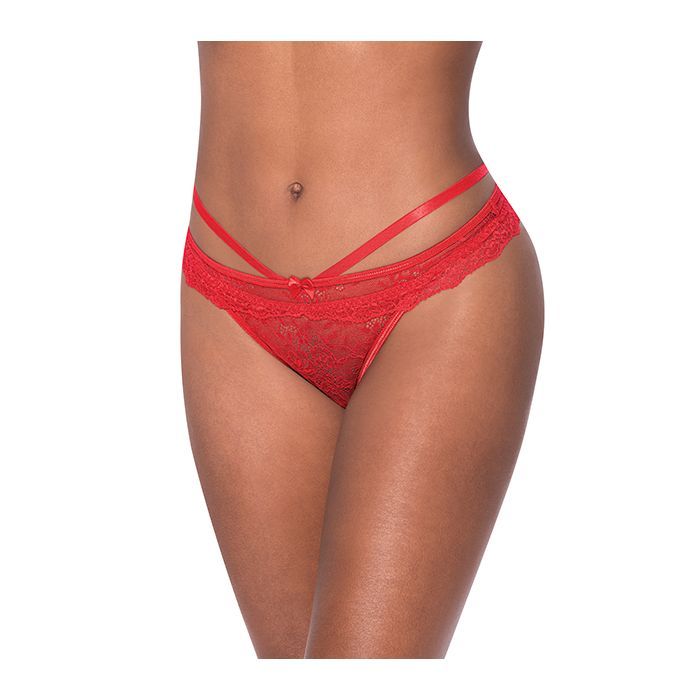 PEEKABOO CHEEKY PANTY RED L/XL PEEKABOO CHEEKY PANTY RED L/XL