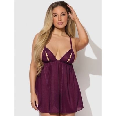 YASMINE SHIMMER MESH O RING SLIP CUP BABYDOLL AND GSTRING M YASMINE SHIMMER MESH O RING SLIP CUP BABYDOLL AND GSTRING M