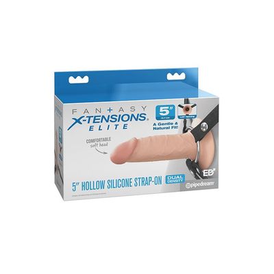 FANTASY X-TENSIONS ELITE 5" SILICONE HOLLOW STRAP ON LIGHT