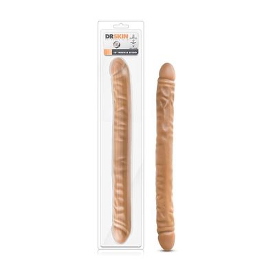 BLUSH DR. SKIN 18" DOUBLE DILDO MOCHA BLUSH DR. SKIN 18" DOUBLE DILDO MOCHA