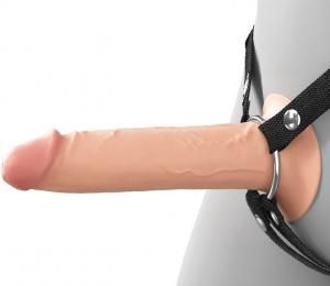 FANTASY XTENSIONS ELITE 7" SILICONE HOLLOW STRAP ON LIGHT