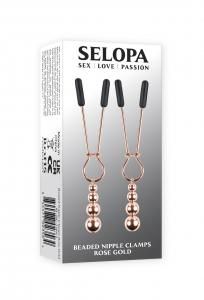 SELOPA BEADED NIPPLE CLAMPS ROSE GOLD SELOPA BEADED NIPPLE CLAMPS ROSE GOLD