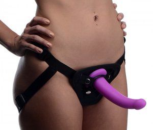 STRAP U NAVIGATOR SILICONE G SPOT DILDO WITH HARNESS