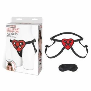 LUX FETISH RED HEART STRAP ON HARNESS