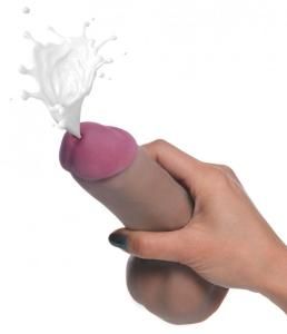 LOADZ 7"DUAL DENSITY SQUIRTING DILDO DARK