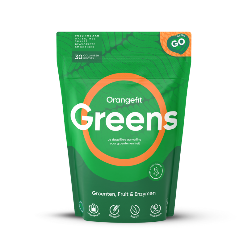 Greens

Je dagelijkse aanvulling voor groenten en fruit. 30 servings, voeg toe aan je water, shakes, sapjes en smoothies.