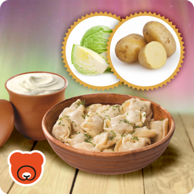 Wareniki mit Kartoffeln und Sauerkraut