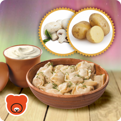 Wareniki mit Kartoffeln und Pilze