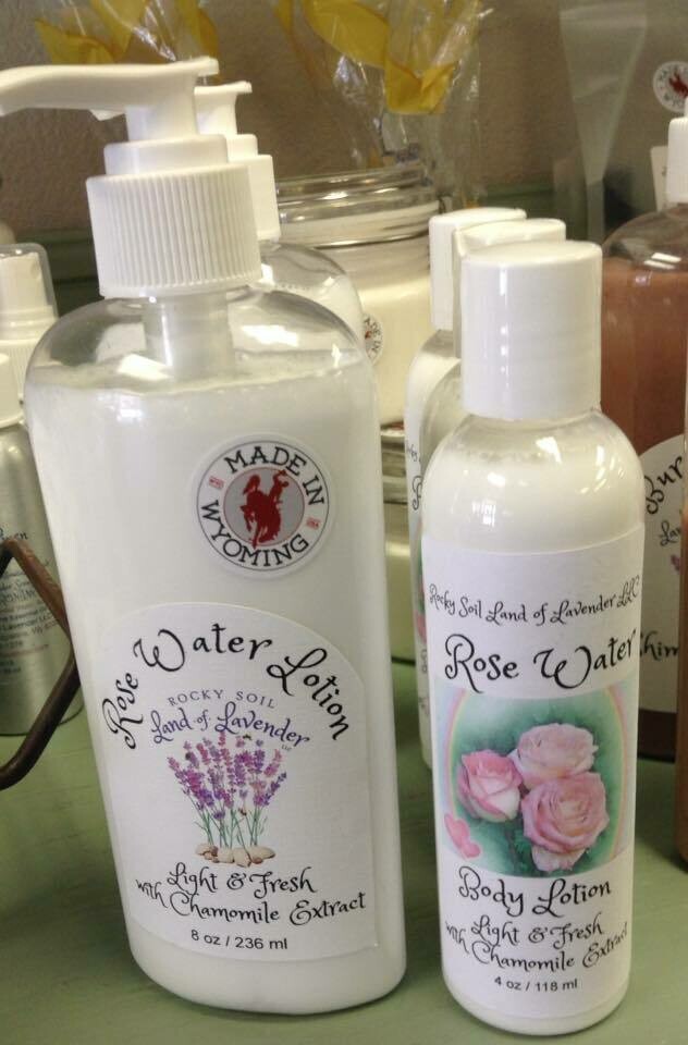 Land of Lavender/Large Rose Water Lotion 8 oz.