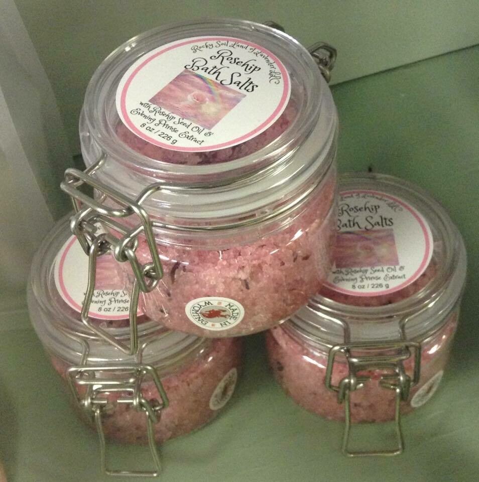 Land of Lavender/Rose Hip Bath Salts 8 oz.