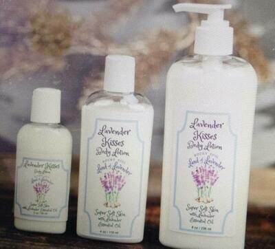 Land of lavender/Large Lavender Kisses Body Lotion 8 oz.