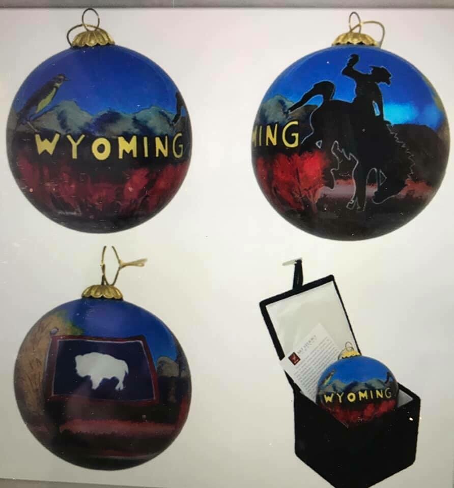 Wyoming Glass Ornament
