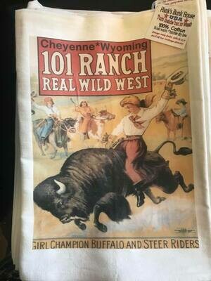 Tea Towel/Cheyenne Wyo Real Wild West