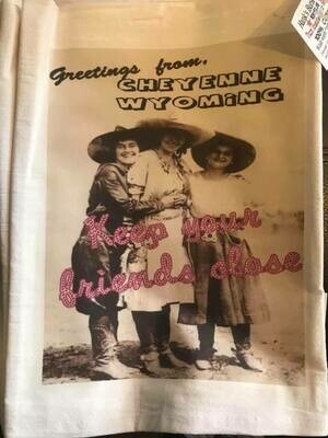 Tea Towel/Greetings from Cheyenne Wyo