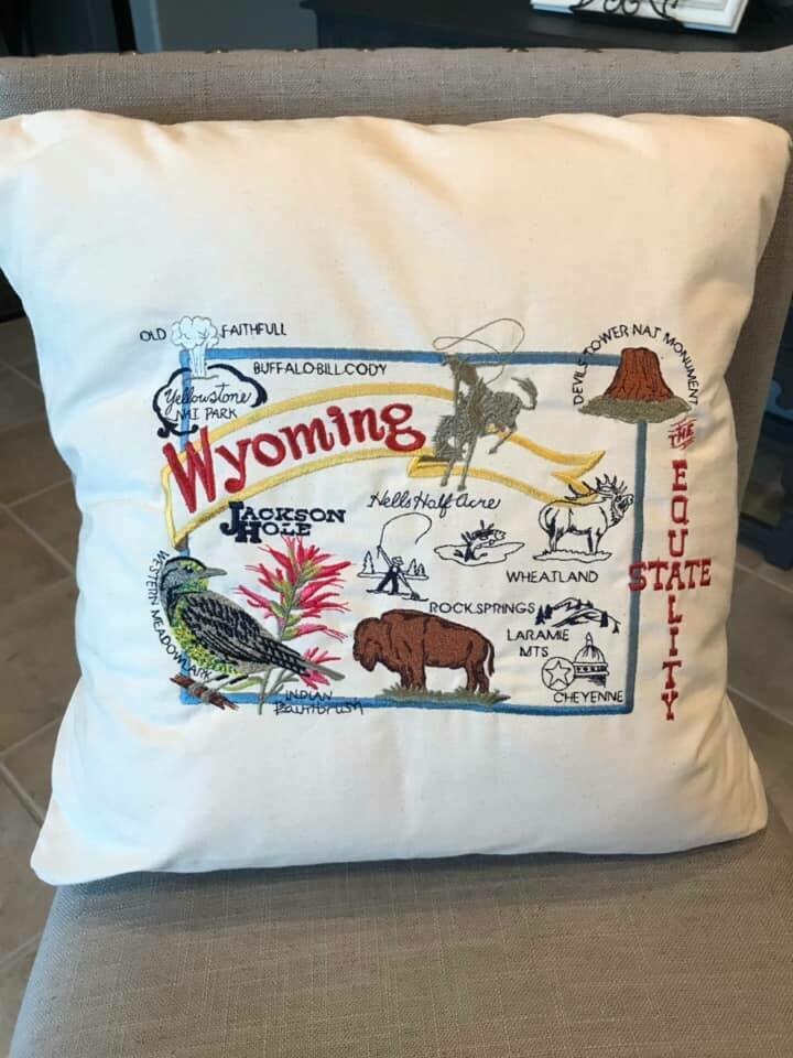 Wyoming/ Hand Sewn Pillow