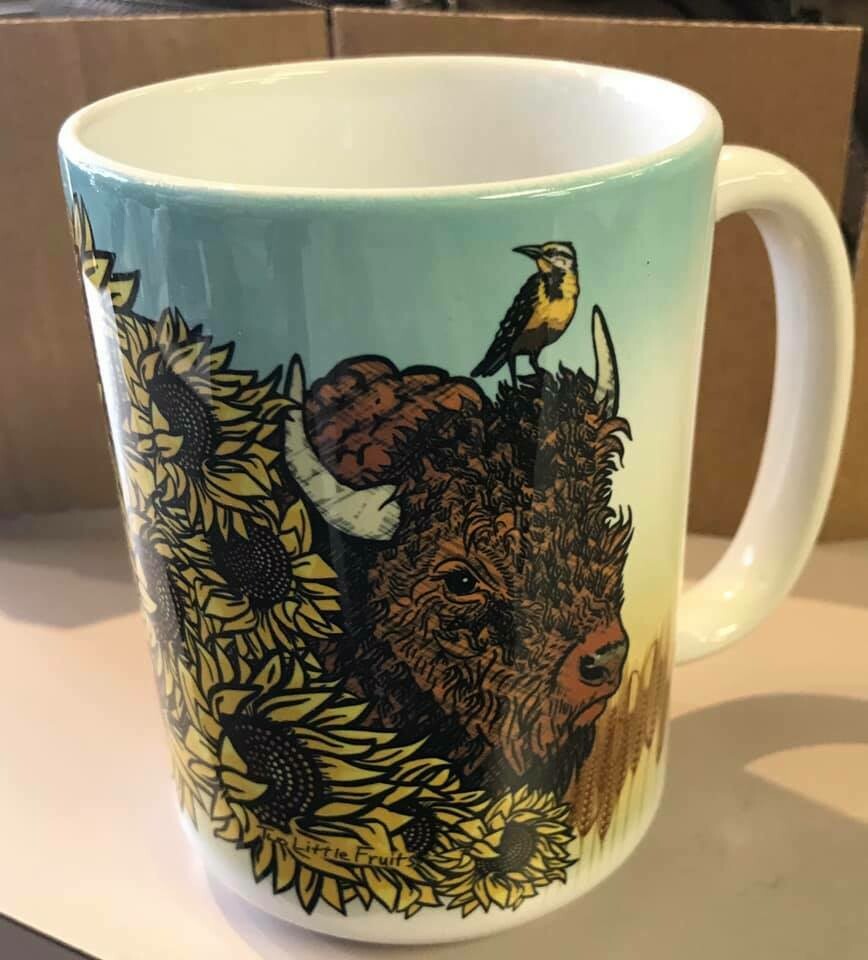 Drinkware/Two Little Birds /Buffalo/sunflower Mug