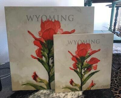 Home decor/wall art/Small Indian paintbrush/Wyoming/14x14