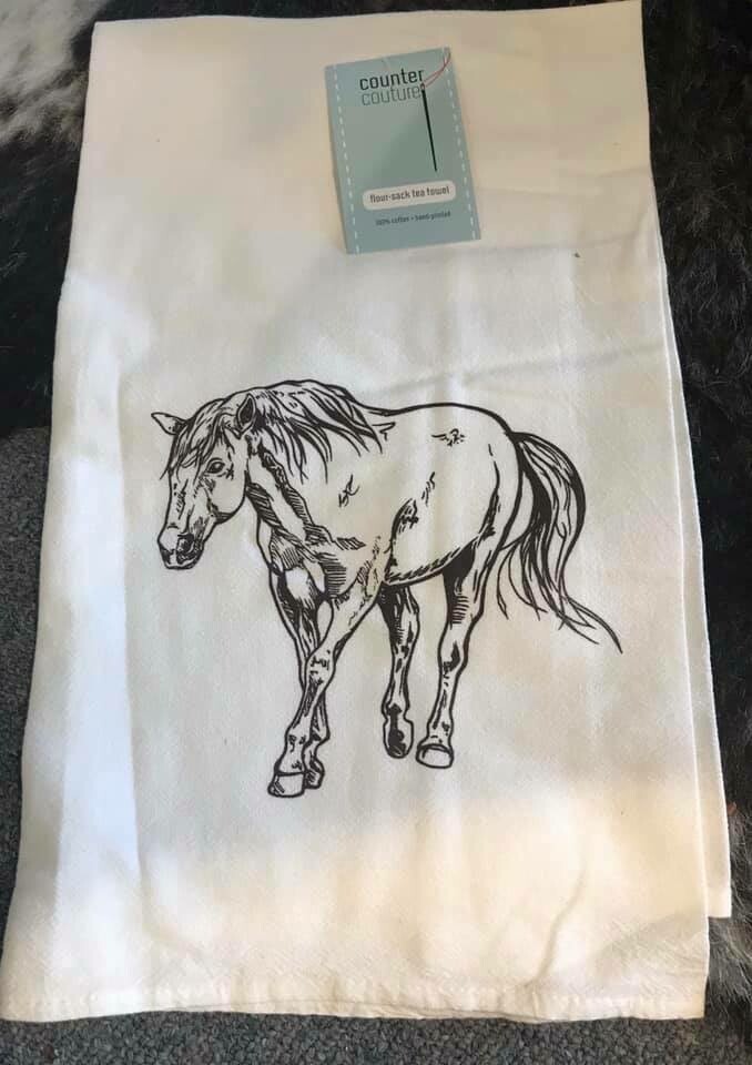 tea towel/horse/counter couture