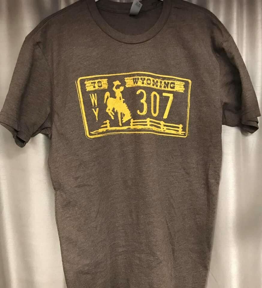 Tee shirt/Unisex  brown tee Wyo/LP/SB/307 sz. sm-xxl