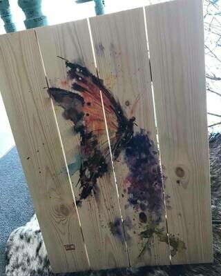 Wall Art/20x14/wood pallet/butterfly
