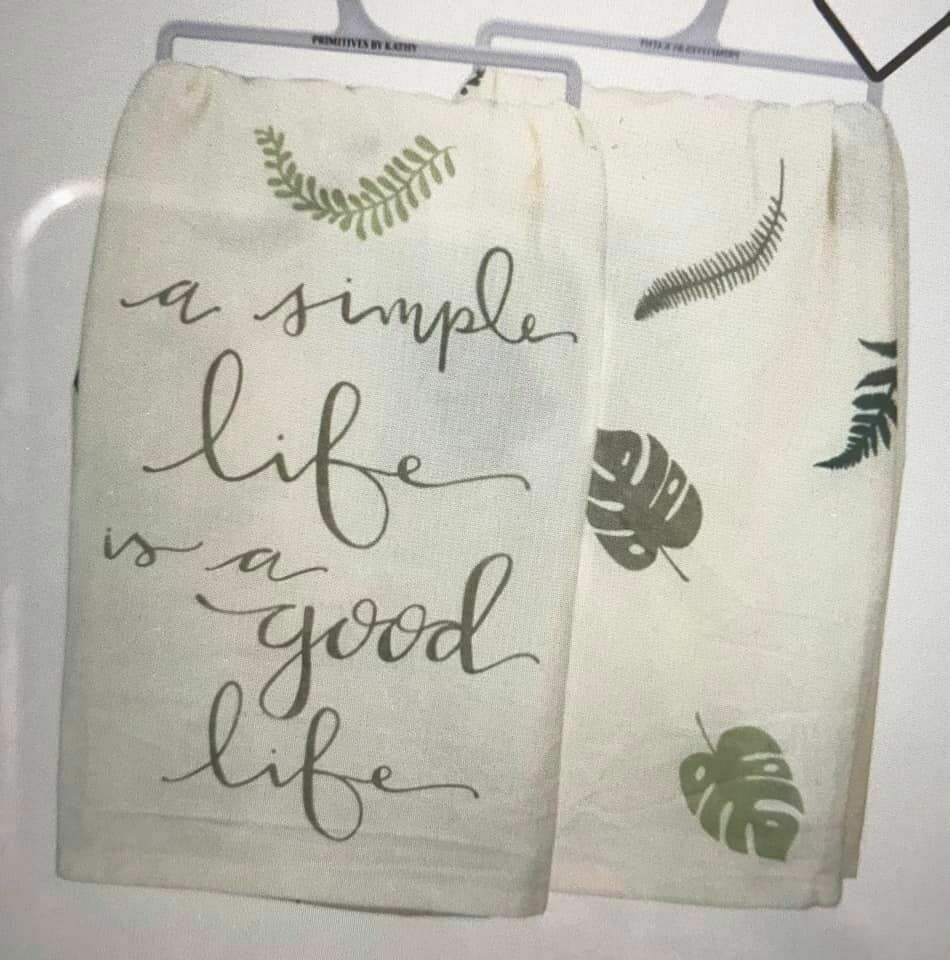 tea towel/A simple life is a good life