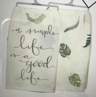 tea towel/A simple life is a good life