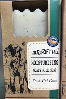 Windrift Hill/ goats milk soap/fresh cut grass