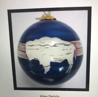 Wyoming Glass Ornament