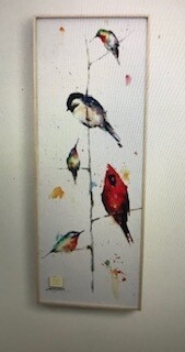 Home Decor/wall art/16x6 canvas bird