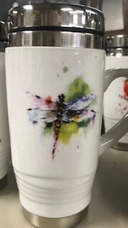 Drinkware/Ceramic Travel Cup/Dragonfly