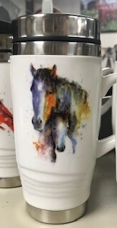 Drinkware/Mom &amp; Foal ceramic Travel Mug