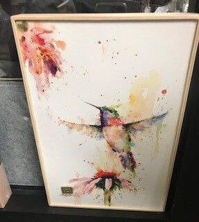 Home Decor/wall art/Canvas Hummingbird/12x8