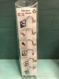 Casper Glass wine glass charms/made of recycled glass/Wyoming made