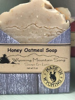 Wyoming Mountain Song Soap/
Honey Oatmeal 
Made in Wyoming