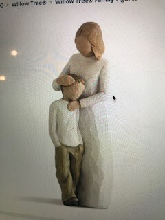 Home decor/Willow Figurine/Mother &amp; Son