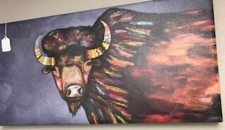 Home decor/wall art/Green Box Art/Buffalo/24x12